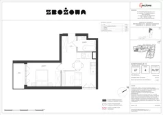 2 pokoje, mieszkanie 40,91 m², piętro 4, oferta nr 67.59, Zbożowa, Gdynia, Cisowa, ul. Zbożowa