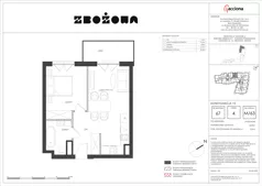 2 pokoje, mieszkanie 45,29 m², piętro 4, oferta nr 67.63, Zbożowa, Gdynia, Cisowa, ul. Zbożowa