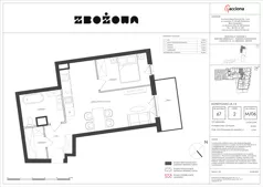 2 pokoje, mieszkanie 56,35 m², piętro 2, oferta nr 67.6, Zbożowa, Gdynia, Cisowa, ul. Zbożowa