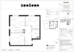 3 pokoje, mieszkanie 61,98 m², piętro 2, oferta nr 67.12, Zbożowa, Gdynia, Cisowa, ul. Zbożowa
