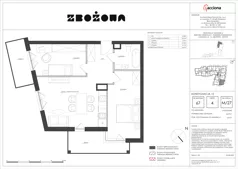 3 pokoje, mieszkanie 66,27 m², piętro 4, oferta nr 67.27, Zbożowa, Gdynia, Cisowa, ul. Zbożowa