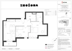 3 pokoje, mieszkanie 73,03 m², piętro 4, oferta nr 67.64, Zbożowa, Gdynia, Cisowa, ul. Zbożowa