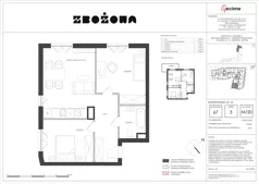 3 pokoje, mieszkanie 70,08 m², piętro 3, oferta nr 67.20, Zbożowa, Gdynia, Cisowa, ul. Zbożowa