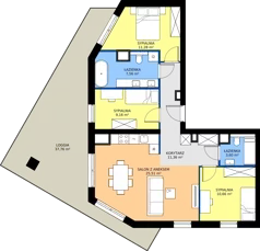 4 pokoje, mieszkanie 79,13 m², piętro 6, oferta nr A130, Nowy Cegielski, Poznań, Wilda, ul. 28 Czerwca 1956 r.