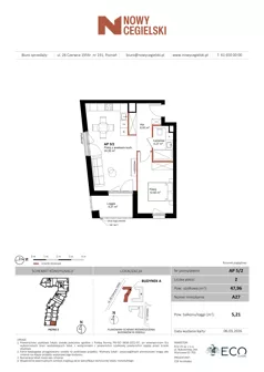 2 pokoje, mieszkanie 47,96 m², piętro 2, oferta nr A27, Nowy Cegielski, Poznań, Wilda, ul. 28 Czerwca 1956 r.