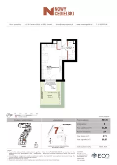 1 pokój, mieszkanie 31,35 m², parter, oferta nr A7, Nowy Cegielski, Poznań, Wilda, ul. 28 Czerwca 1956 r.