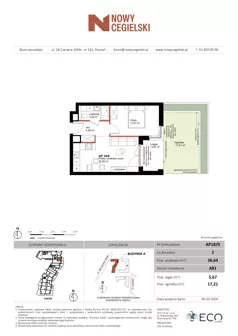 2 pokoje, mieszkanie 34,32 m², piętro 4, oferta nr A53, Nowy Cegielski, Poznań, Wilda, ul. 28 Czerwca 1956 r.