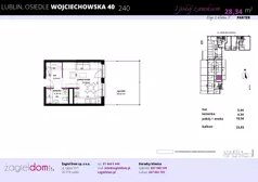 1 pokój, mieszkanie 28,55 m², parter, oferta nr WJ-E2-LM-240, Wojciechowska Square, Lublin, Konstantynów, Konstantynów, ul. Wojciechowska 40