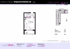 1 pokój, mieszkanie 31,15 m², piętro 1, oferta nr WJ-E2-LM-148, Wojciechowska Square, Lublin, Konstantynów, Konstantynów, ul. Wojciechowska 40