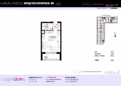 1 pokój, mieszkanie 31,15 m², piętro 2, oferta nr WJ-E2-LM-152, Wojciechowska Square, Lublin, Konstantynów, Konstantynów, ul. Wojciechowska 40