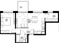 2 pokoje, mieszkanie 47,70 m², piętro 1, oferta nr D-B2-LM-10, ActiveCity etap IV, Lublin, Wrotków, ul. Henryka Wolińskiego