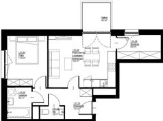 2 pokoje, mieszkanie 49,90 m², piętro 1, oferta nr D-B3-LM-51, ActiveCity etap IV, Lublin, Wrotków, ul. Henryka Wolińskiego