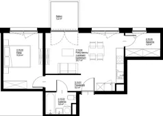 2 pokoje, mieszkanie 47,50 m², piętro 2, oferta nr D-B3-LM-15, ActiveCity etap IV, Lublin, Wrotków, ul. Henryka Wolińskiego