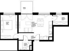 2 pokoje, mieszkanie 47,50 m², piętro 4, oferta nr D-B3-LM-25, ActiveCity etap IV, Lublin, Wrotków, ul. Henryka Wolińskiego