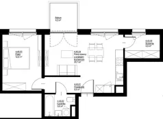 2 pokoje, mieszkanie 47,50 m², piętro 4, oferta nr D-B3-LM-45, ActiveCity etap IV, Lublin, Wrotków, ul. Henryka Wolińskiego