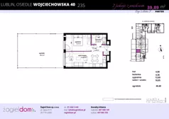 2 pokoje, mieszkanie 38,30 m², piętro 2, oferta nr WJ-E2-LM-189, Wojciechowska Square, Lublin, Konstantynów, Konstantynów, ul. Wojciechowska 40