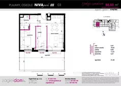 3 pokoje, mieszkanie 50,03 m², parter, oferta nr NP-C2-LM-03, Niwa Park, Puławy, ul. Spacerowa