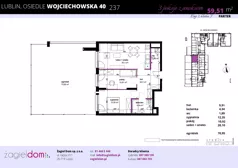 3 pokoje, mieszkanie 60,32 m², piętro 5, oferta nr WJ-E2-LM-282, Wojciechowska Square, Lublin, Konstantynów, Konstantynów, ul. Wojciechowska 40