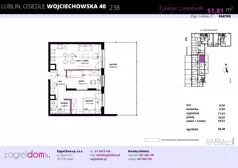 3 pokoje, mieszkanie 52,36 m², parter, oferta nr WJ-E2-LM-238, Wojciechowska Square, Lublin, Konstantynów, Konstantynów, ul. Wojciechowska 40