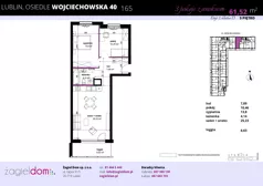 3 pokoje, mieszkanie 62,16 m², piętro 5, oferta nr WJ-E2-LM-165, Wojciechowska Square, Lublin, Konstantynów, Konstantynów, ul. Wojciechowska 40