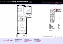 3 pokoje, mieszkanie 62,16 m², piętro 6, oferta nr WJ-E2-LM-169, Wojciechowska Square, Lublin, Konstantynów, Konstantynów, ul. Wojciechowska 40
