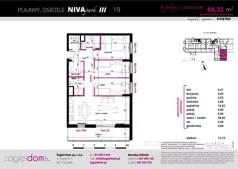 4 pokoje, mieszkanie 84,32 m², parter, oferta nr NP-C1-LM-19, Niwa Park, Puławy, ul. Spacerowa