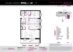 4 pokoje, mieszkanie 84,32 m², parter, oferta nr NP-C2-LM-19, Niwa Park, Puławy, ul. Spacerowa