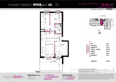 4 pokoje, mieszkanie 70,68 m², parter, oferta nr NP-C2-LM-22, Niwa Park, Puławy, ul. Spacerowa