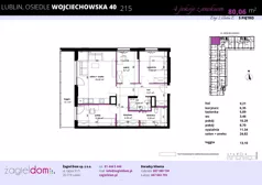 4 pokoje, mieszkanie 81,24 m², piętro 5, oferta nr WJ-E2-LM-215, Wojciechowska Square, Lublin, Konstantynów, Konstantynów, ul. Wojciechowska 40