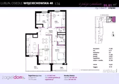 4 pokoje, mieszkanie 96,74 m², piętro 8, oferta nr WJ-E2-LM-174, Wojciechowska Square, Lublin, Konstantynów, Konstantynów, ul. Wojciechowska 40