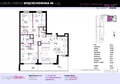 4 pokoje, mieszkanie 104,12 m², piętro 8, oferta nr WJ-E2-LM-175, Wojciechowska Square, Lublin, Konstantynów, Konstantynów, ul. Wojciechowska 40