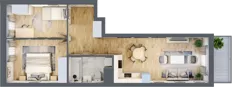 3 pokoje, mieszkanie 54,16 m², piętro 2, oferta nr WJ-E1-LM-08, Wojciechowska Square, Lublin, Konstantynów, Konstantynów, ul. Wojciechowska 40