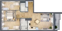 4 pokoje, mieszkanie 71,85 m², piętro 8, oferta nr WJ-E1-LM-112, Wojciechowska Square, Lublin, Konstantynów, Konstantynów, ul. Wojciechowska 40