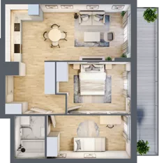 3 pokoje, mieszkanie 58,44 m², piętro 5, oferta nr WJ-E1-LM-133, Wojciechowska Square, Lublin, Konstantynów, Konstantynów, ul. Wojciechowska 40
