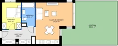2 pokoje, mieszkanie 48,76 m², parter, oferta nr NP-C1-LM-17, Niwa Park, Puławy, ul. Spacerowa