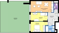 3 pokoje, mieszkanie 60,32 m², parter, oferta nr WJ-E2-LM-237, Wojciechowska Square etap 2, Lublin, Konstantynów, Konstantynów, ul. Wojciechowska 40