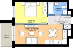 2 pokoje, mieszkanie 40,41 m², piętro 6, oferta nr WJ-E2-LM-220, Wojciechowska Square etap 2, Lublin, Konstantynów, Konstantynów, ul. Wojciechowska 40