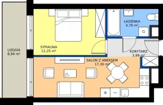 2 pokoje, mieszkanie 38,30 m², piętro 2, oferta nr WJ-E2-LM-189, Wojciechowska Square etap 2, Lublin, Konstantynów, Konstantynów, ul. Wojciechowska 40