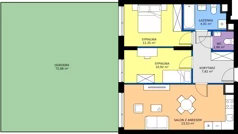 3 pokoje, mieszkanie 62,09 m², parter, oferta nr WJ-E2-LM-236, Wojciechowska Square etap 2, Lublin, Konstantynów, Konstantynów, ul. Wojciechowska 40