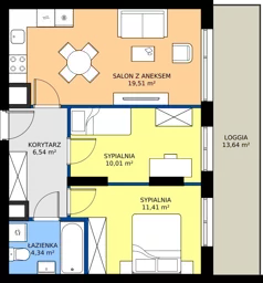 3 pokoje, mieszkanie 52,36 m², piętro 3, oferta nr WJ-E2-LM-265, Wojciechowska Square etap 2, Lublin, Konstantynów, Konstantynów, ul. Wojciechowska 40