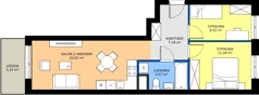 3 pokoje, mieszkanie 53,05 m², piętro 2, oferta nr WJ-E2-LM-250, Wojciechowska Square etap 2, Lublin, Konstantynów, Konstantynów, ul. Wojciechowska 40