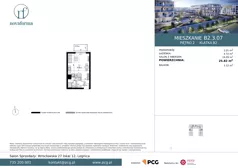 1 pokój, mieszkanie 25,82 m², piętro 2, oferta nr B/2/3/07, Novaforma II, Legnica, ul. Chojnowska
