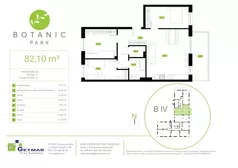 4 pokoje, mieszkanie 82,10 m², parter, oferta nr 126, Botanic Park, Łódź, Polesie, Złotno, ul. Konstantynowska 66 C, D, E, F