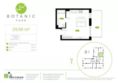 1 pokój, mieszkanie 29,90 m², parter, oferta nr 2, Botanic Park, Łódź, Polesie, Złotno, ul. Konstantynowska 66 C, D, E, F