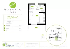 1 pokój, mieszkanie 28,86 m², parter, oferta nr 5, Botanic Park, Łódź, Polesie, Złotno, ul. Konstantynowska 66 C, D, E, F