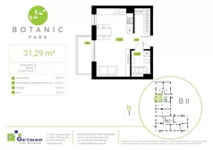 1 pokój, mieszkanie 31,29 m², piętro 1, oferta nr 67, Botanic Park, Łódź, Polesie, Złotno, ul. Konstantynowska 66 C, D, E, F