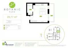 1 pokój, mieszkanie 29,77 m², piętro 1, oferta nr 9, Botanic Park, Łódź, Polesie, Złotno, ul. Konstantynowska 66 C, D, E, F
