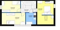 Dom 133,25 m², oferta nr 1B, Garden Złotno, Łódź, Polesie, Złotno, ul. Rąbieńska 132
