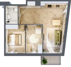 3 pokoje, mieszkanie 57,06 m², piętro 2, oferta nr A14, Nova Ceramiczna, Rzeszów, Przybyszówka, ul. Ceramiczna 505