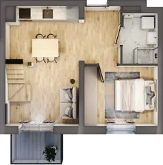 3 pokoje, mieszkanie 48,88 m², piętro 3, oferta nr B3/3/36, MONTANO, Polanica-Zdrój, al. Zwycięzców